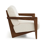 Кресло с обивкой из белого букле Armchair White Boucle варинант исполнения - 1 | Loft Concept в Волгограде