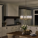 Люстра с 6-ю прозрачными цилиндрическими плафонами Kichler варинант исполнения - 8 | Loft Concept в Волгограде