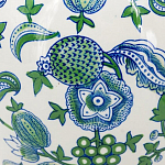 Ваза с зелено-голубым цветочным узором на белом фоне 47 см Blue & White Ornament варинант исполнения - 2 | Loft Concept в Волгограде