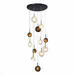 Люстра светодиодная с сферическими стеклянными плафонами Splatter варинант исполнения - 5 | Loft Concept в Волгограде