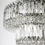 Круглая люстра с хрустальным декором Harmonica Crystal Round Chrome Chandelier варинант исполнения - 2 | Loft Concept в Волгограде