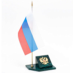 Флагшток с гербом России из натурального камня змеевик Stone Flagpole варинант исполнения - 2 | Loft Concept в Волгограде