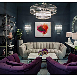 Диван трехместный велюровый серый Island of Comfort варинант исполнения - 5 | Loft Concept в Волгограде