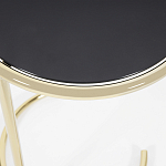 Приставной столик на золотистом основании с черной столешницей Noir варинант исполнения - 2 | Loft Concept в Волгограде