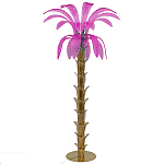 Торшер Glass Decorated Palm Floor Lamp Pink Листья Пальмы  варинант исполнения - 3 | Loft Concept в Волгограде