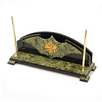 Настольный письменный набор из змеевика с гербом РФ Successful Leader варинант исполнения - 2 | Loft Concept в Волгограде