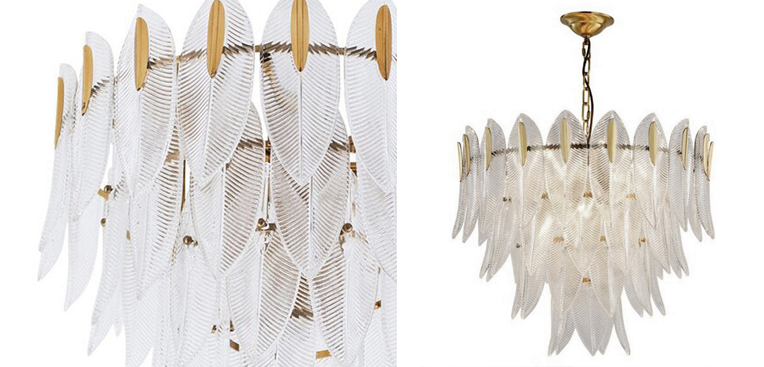 Люстра Textured Glass Petals Chandelier Люстра Textured Glass Petals Chandelier - Loft-Concept в Волгограде