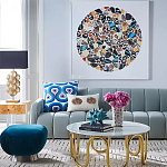 Дизайнерский журнальный столик чёрный с круглой столешницей Arycy варинант исполнения - 1 | Loft Concept в Волгограде