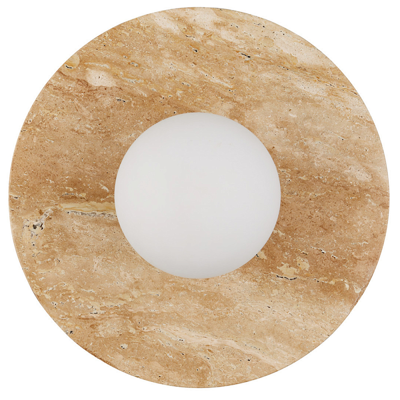 Бра в виде диска с плафоном из матового белого стекла Marble Glow Коричневый Белое матовое стекло Бра в виде диска с плафоном из матового белого стекла Marble Glow Коричневый Белое матовое стекло в Волгограде | Loft Concept
