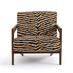 Кресло с обивкой из шенилла с тигровым принтом Tiger Chair варинант исполнения - 1 | Loft Concept в Волгограде