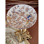 Чаша с цветочным орнаментом на ножке в виде бронзового ангела Eden Garden варинант исполнения - 7 | Loft Concept в Волгограде