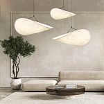 Подвесной светильник с белым тканевым плафоном в форме облака Crystal Cloud Junction варинант исполнения - 8 | Loft Concept в Волгограде