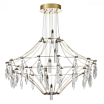 Люстра подвесная из металла с прозрачными подвесками из хрусталя Quasar 93 варинант исполнения - 2 | Loft Concept в Волгограде