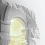 Встраиваемый в стену гипсовый светильник под покраску с колоннами и арками в античном стиле Antiquity Athena варинант исполнения - 14 | Loft Concept в Волгограде