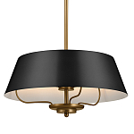 Подвесной светильник с конусовидным металлическим абажуром черного цвета Kichler варинант исполнения - 1 | Loft Concept в Волгограде