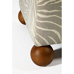 Банкетка Wakonda Gray Zebra с деревянными шариками  варинант исполнения - 5 | Loft Concept в Волгограде