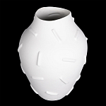 Декоративная ваза белая керамическая с абстрактным объемным декором Molecule Collection варинант исполнения - 3 | Loft Concept в Волгограде