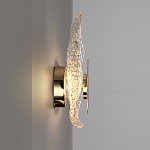 Бра с рельефным волнообразным стеклянным плафоном и вставкой из мрамора Liquid Stone варинант исполнения - 2 | Loft Concept в Волгограде