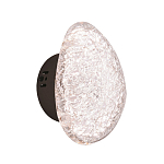 Бра с прозрачным рельефным плафоном на черном металлическом основании Iona варинант исполнения - 1 | Loft Concept в Волгограде