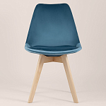 Стул с мягким велюровым сиденьем Arvika Blue варинант исполнения - 3 | Loft Concept в Волгограде