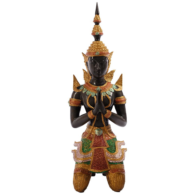 Декоративная статуэтка из бронзы Будда Bronze Kneeling Buddha Коричневый Золотой Мульти Декоративная статуэтка из бронзы Будда Bronze Kneeling Buddha Коричневый Золотой Мульти в Волгограде | Loft Concept