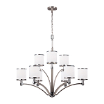 Люстра с белыми стеклянными плафонами в форме цилиндра Feiss варинант исполнения - 6 | Loft Concept в Волгограде