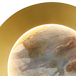 Бра в форме диска цвета латунь Brass Borders варинант исполнения - 3 | Loft Concept в Волгограде