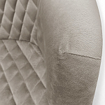 Барный стул со спинкой и мягкой обивкой с ромбами на 4-х деревянных ножках Бежевый Велюр Ava Charm варинант исполнения - 4 | Loft Concept в Волгограде