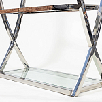 Металлический стеллаж со стеклянными полками Molecule варинант исполнения - 3 | Loft Concept в Волгограде