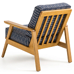 Кресло с каркасом из массива дуба Deniaud Oak Blue Print  Armchair варинант исполнения - 4 | Loft Concept в Волгограде