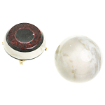 Шар декоративный на подставке из натуральных камней Змеевик и Мрамор Белый Natural Stone Spheres 10.5 см варинант исполнения - 2 | Loft Concept в Волгограде