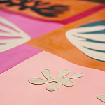 Обои ручная роспись в стиле Арт-деко Jazz Original colourway on painted silk with embroidery варинант исполнения - 5 | Loft Concept в Волгограде