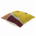 Чехол на подушку с рисунком горчичного цвета Elan Textured варинант исполнения - 3 | Loft Concept в Волгограде