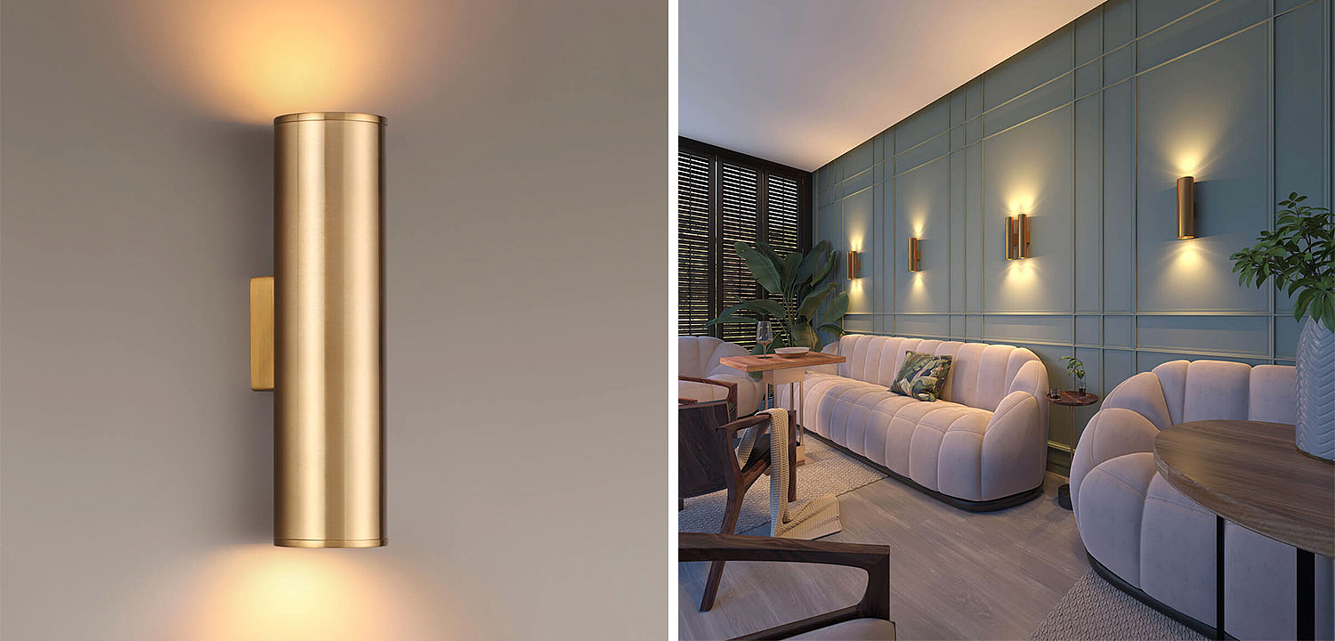 Бра Derk Trumpet tube Wall lamp Gold Бра Derk Trumpet tube Wall lamp Gold - Loft-Concept в Волгограде