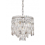 Люстра круглая с хрустальными подвесками на серебряном каркасе Roul Crystal Light варинант исполнения - 11 | Loft Concept в Волгограде