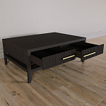 Кофейный стол Primo с двумя ящиками Темный орех варинант исполнения - 7 | Loft Concept в Волгограде