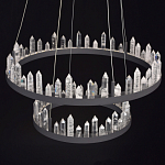 Люстра с двумя кольцами черного цвета с хрустальными элементами QUARTZ CRYSTAL варинант исполнения - 4 | Loft Concept в Волгограде