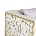 Кресло велюровое серое с фактурным каркасом золотистого цвета Best Traits варинант исполнения - 2 | Loft Concept в Волгограде