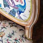 Стул из массива бука с изображением птиц и цветов Beige Green Chinoiserie Garden Chair варинант исполнения - 3 | Loft Concept в Волгограде