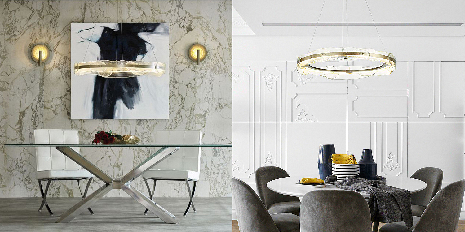 Люстра Ring horizontal glass chandelier Люстра Ring horizontal glass chandelier - Loft-Concept в Волгограде