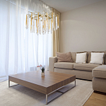 Люстра подвесная золотого цвета с разветвленными ветвями и прозрачными стеклянными подвесками Droplet Chandelier варинант исполнения - 12 | Loft Concept в Волгограде