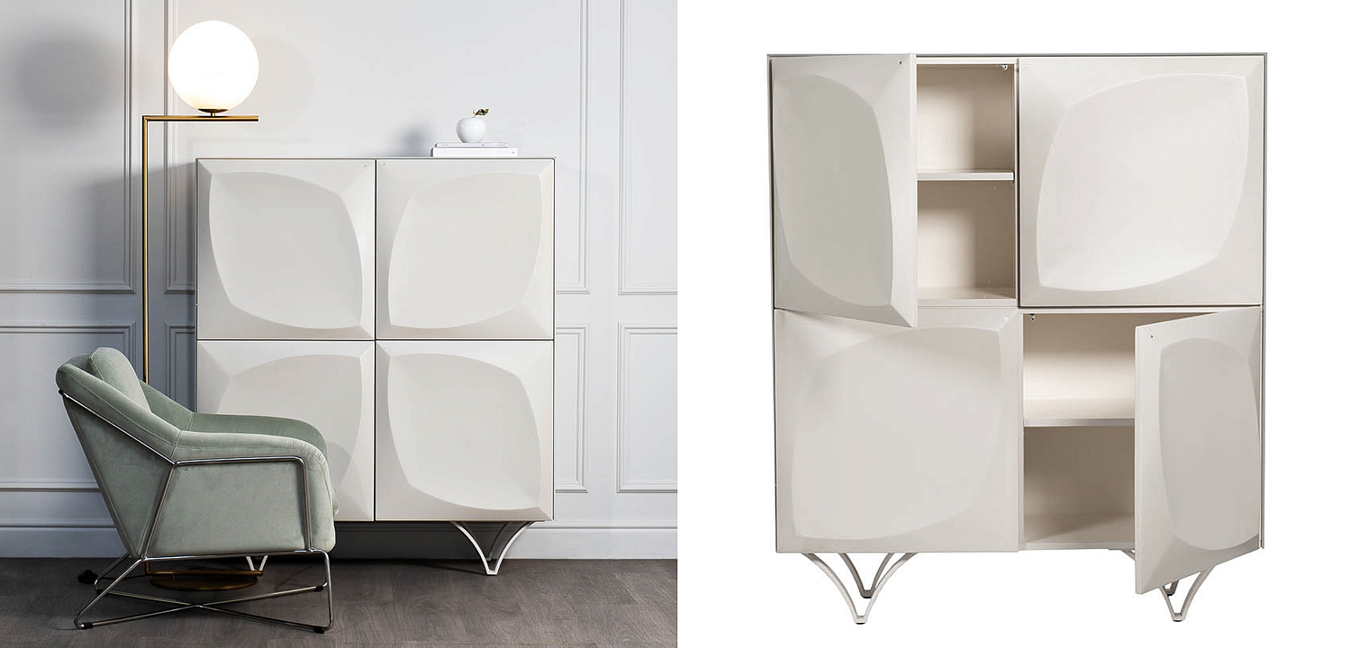 Комод с рельефным фасадом White Orchid Белый Комод с рельефным фасадом White Orchid Белый - Loft-Concept в Волгограде