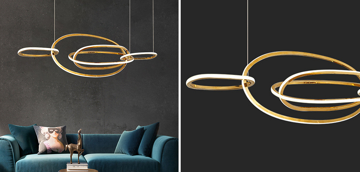 Люстра Horizontal Gold Oval Rings Chandelier Люстра Horizontal Gold Oval Rings Chandelier - Loft-Concept в Волгограде