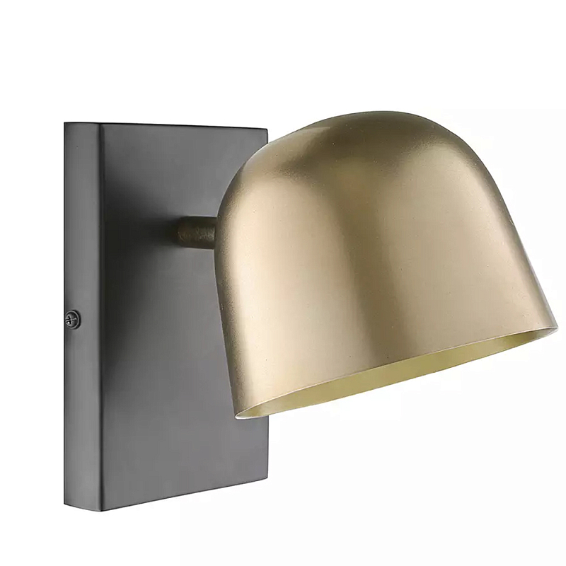 Бра с наклонным плафоном в сочетании золотистого и чёрного цвета Sconce with Sloping Shade Золотой Черный Бра с наклонным плафоном в сочетании золотистого и чёрного цвета Sconce with Sloping Shade Золотой Черный в Волгограде | Loft Concept