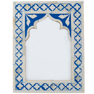 Photo Frame Blue White Moroccan Bone Mosaic 