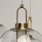 Люстра с 7-ю плафонами из прозрачного стекла в форме шара Orb Cascade  варинант исполнения - 11 | Loft Concept в Волгограде