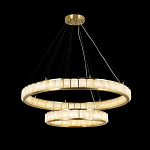 Люстра с 2-мя кольцами из натурального камня с регулируемыми плафонами Durability of Stone варинант исполнения - 5 | Loft Concept в Волгограде