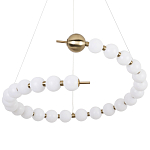 Люстра в виде спирали с сферическими акриловыми плафонами Pearls Suspension Brass Spiral Chandelier варинант исполнения - 1 | Loft Concept в Волгограде