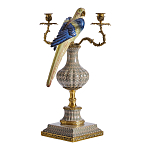 Подсвечникв образе попугая из фарфора с бронзовыми элементами Eden Garden варинант исполнения - 2 | Loft Concept в Волгограде