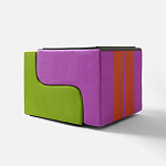 Дизайнерское кресло зеленое Poltronova Sofo Verosa Green Pink Armchair варинант исполнения - 2 | Loft Concept в Волгограде